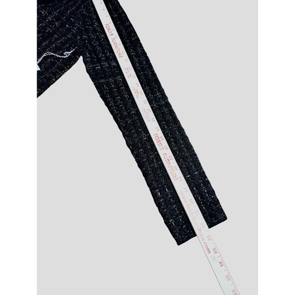 NWT Draper James Metallic Yarn Cardigan With Blazer Details XL Black Gold Chic - Picture 8 of 9